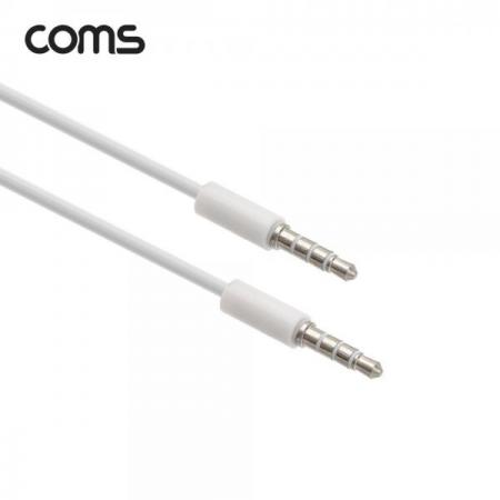 디바이스마트,컴퓨터/모바일/가전 > 네트워크/케이블/컨버터/IOT > 오디오/RCA/동축 케이블 > RCA 케이블,Coms,스테레오 케이블 / 3.5mm / 4극 / 수(M/M) / 1M / 투명 White [SP704],스테레오 케이블 / 3.5mm / 4극 / 수(M/M) / 1M / 투명 White