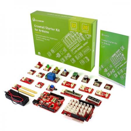 디바이스마트,오픈소스/코딩교육 > 아두이노 > 아두이노 교육용키트,ELECROW,Crowtail-Starter Kit for Arduino [SEA0001T],Arduino를 위한 Starter Kit는 Arduino에 대해 더 많은 것을 배울 수 있는 훌륭한 키트입니다.