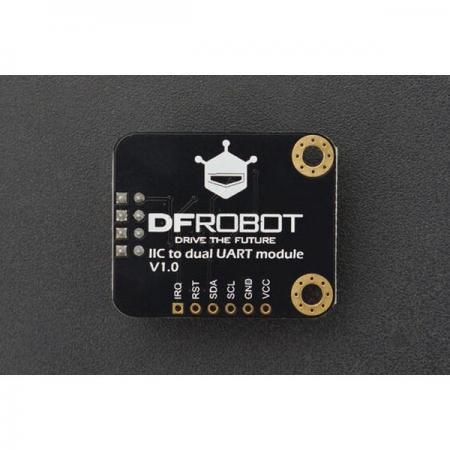 디바이스마트,MCU보드/전자키트 > 전원/신호/저장/응용 > 인터페이스/먹서,DFROBOT,Gravity: IIC to Dual UART Module [DFR0627],최대 2Mbps 통신 속도 / 작동 전압 : 3.3V ~ 5.5V / 동작 전류 : 