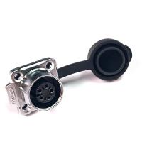 방수 파워 메탈 사각 소켓 5핀 [LP-12-J05SX-03-401]