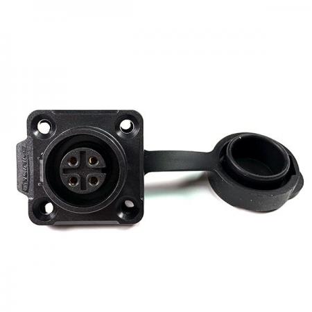 디바이스마트,커넥터/PCB > 산업/의료/방수 커넥터 > CNLINKO 방수 커넥터 > 파워 소켓,CNLINKO,방수 파워 Female 사각 소켓 4핀 [LP-16-J04SX-02-401],사각 패널 소켓 / 접점 지름 : Φ16.5 / 핀지름 : Φ1.5 / 재질 : 플라스틱 / IP67 / Female / 4pin / 18-16AWG / 정격 전류 : 10A / 정격 전압 : 500V