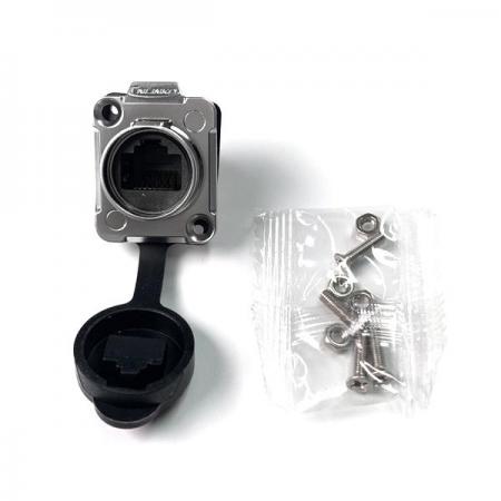 디바이스마트,커넥터/PCB > 산업/의료/방수 커넥터 > CNLINKO 방수 커넥터 > RJ45/광섬유,CNLINKO,RJ45 메탈 방수 소켓 (PCB 포함) [LP-16-J/RJ45/110/SX-03-202],방수 RJ45 이더넷 / 시그널 커넥터 / 사각 소켓 / Male / IP67 / 26～24 AWG