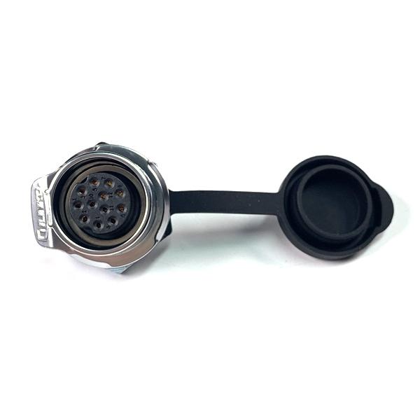 방수 메탈 Female 원형 소켓 12핀 (보호격벽) [LP-20-J12SX-03-101A]