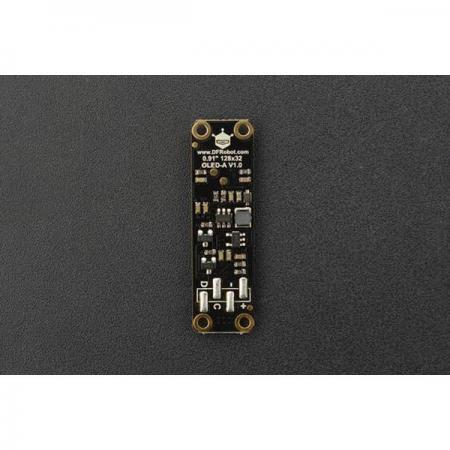 디바이스마트,MCU보드/전자키트 > 디스플레이 > LCD/OLED,DFROBOT,흑백 0.91인치 128x32 I2C OLED 디스플레이 (칩패드 장착) [DFR0647],16픽셀 문자로 2행 표시 (128열 x 32행) / 칩 마운팅 패드 / 칩 : SSD1306 / 색상 : 흰색 픽셀 / 용접 방법 : 뒷면 칩 장착 패드 / 전압 : 3.3 - 5V / 크기 : 41x12mm