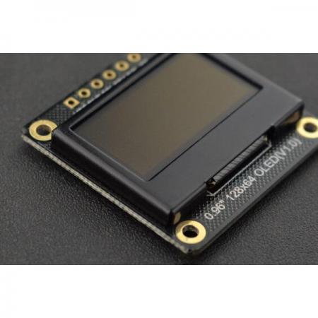 디바이스마트,MCU보드/전자키트 > 디스플레이 > LCD/OLED,DFROBOT,흑백 0.96인치 128x64 I2C/SPI OLED 디스플레이 [DFR0650],16픽셀 문자로 4행 표시 (128열 x 64행) / 칩 : SSD1306 / 색상 : 흰색 픽셀 / 용접 방법 : 뒷면 칩 장착 패드 / 전압 : 3.3 - 5V / 크기 : 41x12mm