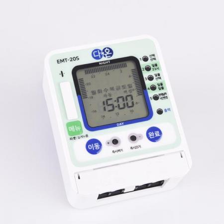 디바이스마트,기계/제어/로봇/모터 > 자동화(FA) > 제어 > 카운터/타이머,유아이,간판 조명용 디지털 타이머 EMT-20S (DC),간판조명용 디지털타이머 / 4단자 / 150-300W / DC12-24V