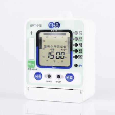 디바이스마트,기계/제어/로봇/모터 > 자동화(FA) > 제어 > 카운터/타이머,유아이,간판 조명용 디지털 타이머 EMT-20S (DC),간판조명용 디지털타이머 / 4단자 / 150-300W / DC12-24V