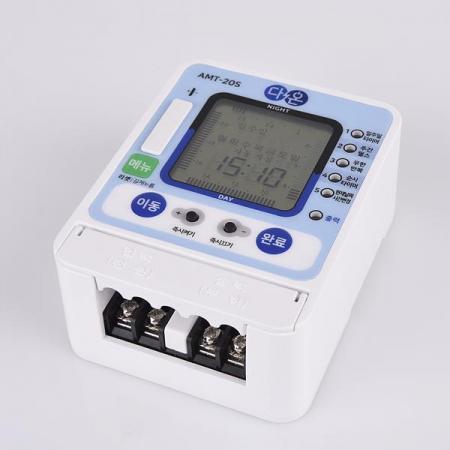 디바이스마트,기계/제어/로봇/모터 > 자동화(FA) > 제어 > 카운터/타이머,유아이,자동 제어용 디지털 타이머 AMT-20S (AC),자동 제어용 디지털 타이머 / 4단자 / 20A / AC110~220V