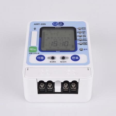 디바이스마트,기계/제어/로봇/모터 > 자동화(FA) > 제어 > 카운터/타이머,유아이,자동 제어용 디지털 타이머 AMT-20S (DC),간판조명용 디지털타이머 / 4단자 / 150-300W / DC12-24V