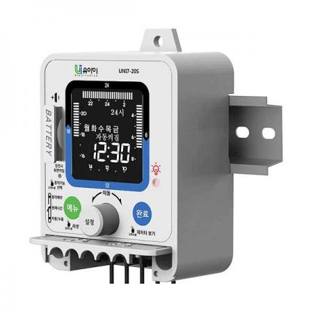 디바이스마트,기계/제어/로봇/모터 > 자동화(FA) > 제어 > 카운터/타이머,유아이,자동 제어용 디지털 타이머 UNI7-16B,자동 제어용 디지털 타이머 / 5단자 / 16A / AC110~220V