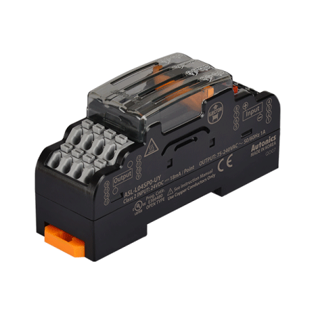 디바이스마트,커넥터/PCB > 터미널블럭 > 단자대 타입 > SSR 단자대,(주)오토닉스,SSR 단자대 ASL-L04SP0-UY (Screwless),SSR 단자대 / ASL Series / 단자형태: Screwless / Relay 점 수: 4개 / SSR 종류: AQG12124(Panasonic) / 입력논리: Universal / 바리스터 장착