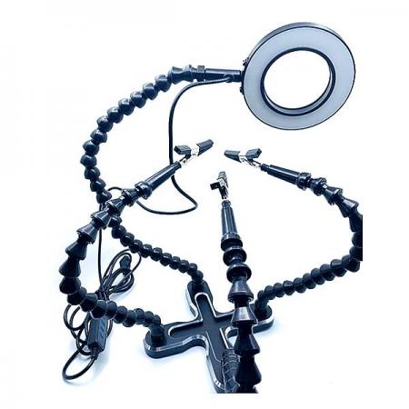 디바이스마트,수공구/전자공구/전동공구 > 전자공구 > PCB작업공구 > PCB 작업대,SZH,플렉시블 써드핸드4개+작업대 (조명확대경1)[SZH-JA006],플렉시블 써드핸드 4개 / 고정 작업대 1개 / 조명 확대경 1개 / 납땜 또는 수리 작업에 유용