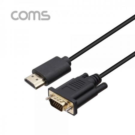 디바이스마트,케이블/전선 > 영상/음향 케이블 > HDMI/DVI 케이블,Coms,HDMI 케이블 (HDMI to VGA) / 1.8M / black [TB014],HDMI 케이블 (HDMI to VGA) / 1.8M / black