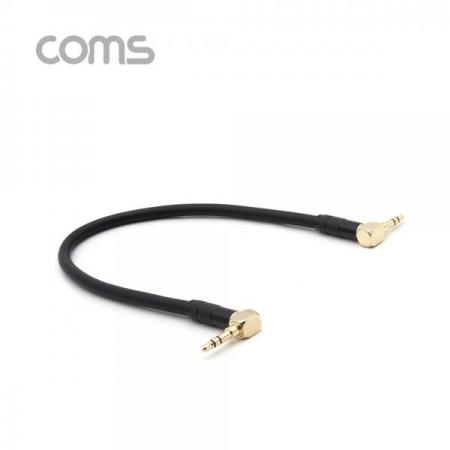 디바이스마트,케이블/전선 > 영상/음향 케이블 > 스테레오/RCA 케이블,Coms,AUX 케이블 (3극) 양쪽 꺾임, Metal , 30cm [TB016],AUX 케이블 (3극) 양쪽 꺾임, Metal , 30cm