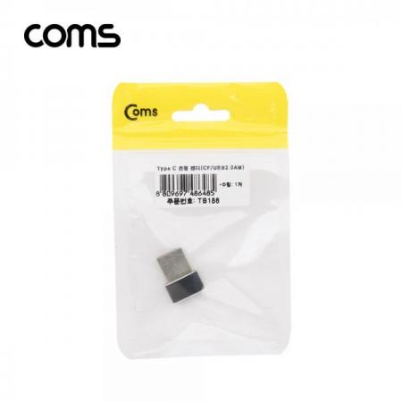 디바이스마트,커넥터/PCB > I/O 커넥터 > 젠더류 > USB3.1(C타입) 젠더,Coms,USB 3.1(Type C) 전원 젠더 / C F/USB 2.0 AM / 1개입 [TB186],USB 3.1(Type C) 전원 젠더 / C F/USB 2.0 AM / 1개입