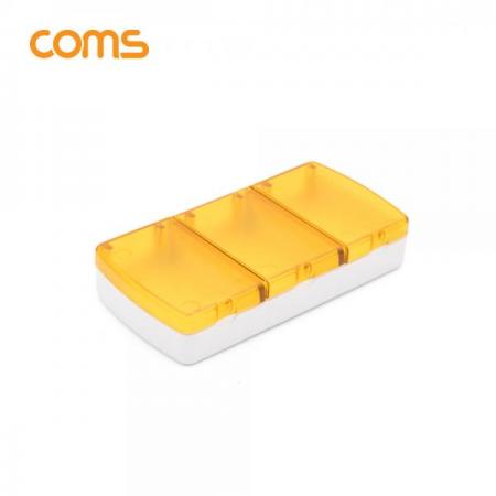 디바이스마트,공구함/작업대/엔클로저 > 공구함/부품함 > 다용도정리함(케이스),Coms,다용도 케이스(3칸), Orange [IF465],다용도 케이스(3칸), Orange