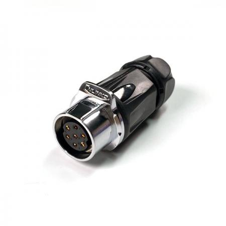 디바이스마트,커넥터/PCB > 산업/의료/방수 커넥터 > CNLINKO 방수 커넥터 > 파워 플러그,CNLINKO,방수 믹스 Female 연결 플러그 7핀 (보호격벽) [LP-20-J07PP-01-001A],접점 지름 : Φ20 / 핀지름 : Φ2.7 / 재질 : 믹스 / IP67 / Female / 7pin / 14-12AWG / 정격 전류 : 12A / 정격 전압 : 250V / 연결 플러그