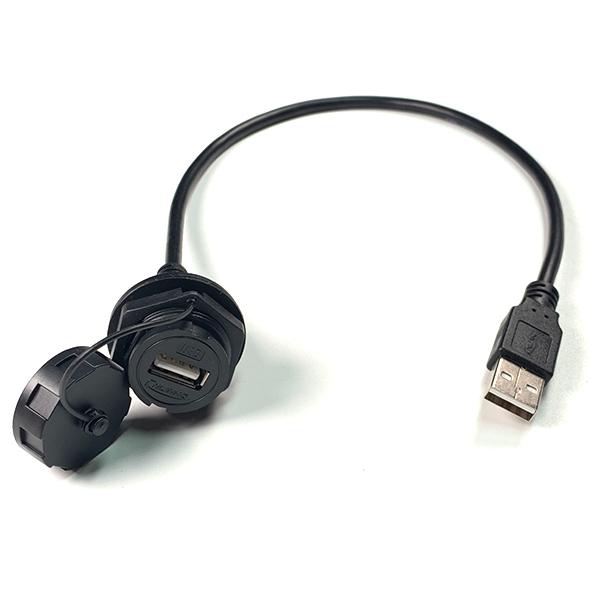 USB2.0 Female 방수 케이블 [YU-USB2-FS-MP-0D3M-001]