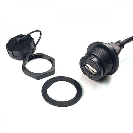 디바이스마트,커넥터/PCB > 산업/의료/방수 커넥터 > CNLINKO 방수 커넥터 > USB/HDMI,CNLINKO,USB2.0 Female 방수 케이블 [YU-USB2-FS-MP-0D3M-001],방수 USB / 데이터 커넷터 케이블 / Female / IP67 / 26-24AWG / 정격 전류 : 1.5A / 작동 전압 : 500V