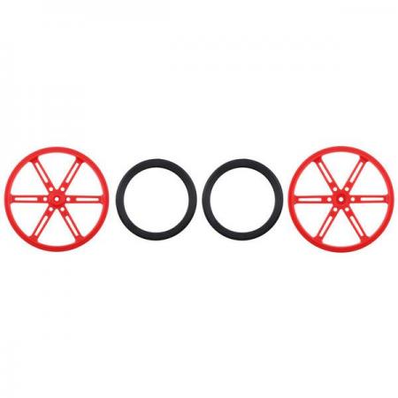 디바이스마트,기계/제어/로봇/모터 > 로봇부품 > 바퀴/휠,Pololu,Pololu Wheel for Standard Servo Splines (25T, 5.8mm) - 90×10mm, Red, 2-Pack #4936,빨강 / 직경 90mm (3.54 인치) 휠 / 직경 5.8mm 표준 서보와 사용 / 한쌍으로 제공 / 호환 샤프트 가있는 37D 메탈 기어 모터 및 스테퍼 모터 와 함께 사용가능