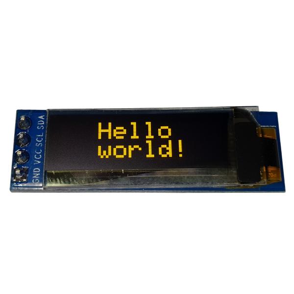 아두이노 0.91인치 I2C OLED 모듈 옐로우