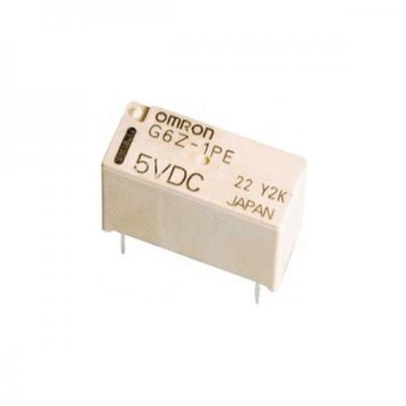디바이스마트,스위치/부저/전기부품 > 릴레이 > 시그널 릴레이,OMRON,릴레이 G6Z-1PE-R DC5,시그널 릴레이 / 접촉형식 : SPDT-NO, NC (1 Form C) / 코일 전압 : 5VDC / 코일 전류 : 40mA / 코일 저항 : 125Ω / 코일 전력 : 200mW / 스위칭 전압(AC) : 30VAC / 스위칭 전류(AC) : 0.1A / 스위칭 전압(DC) : 30VDC / 스위칭 전류(DC) : 0.1A