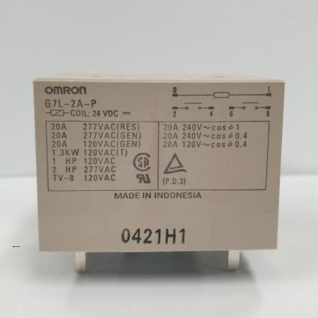 디바이스마트,스위치/부저/전기부품 > 릴레이 > 파워 릴레이,OMRON,파워 릴레이 G7L-2A-P DC24,파워 릴레이 / 접촉형식 : DPST-NO (2 Form A) / 코일 전압 : 24VDC / 코일 저항 : 303Ω / 코일 작동 전류 : 79mA / 코일 전력 : 1.9W / 스위칭 전압(AC) : 220VAC / 스위칭 전류(AC) : 20A