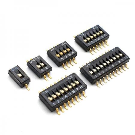 디바이스마트,스위치/부저/전기부품 > 스위치 > DIP 스위치,SMG,SMD DIP스위치 1.27mm 10bit [DSHP10TSGER],kingtek / DSHP / 10PIN / 슬라이드형 / SMD / 25mA @ 24VDC
