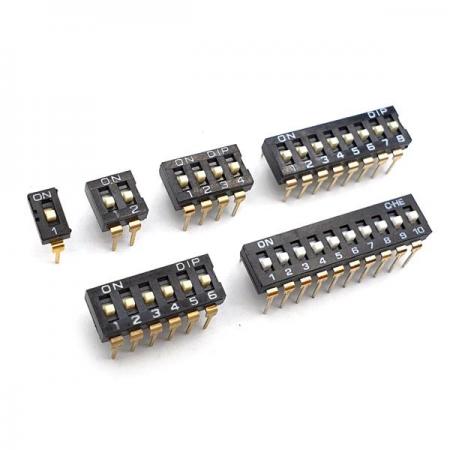 디바이스마트,스위치/부저/전기부품 > 스위치 > DIP 스위치,유니즈,DIP스위치 2.54mm 2bit [KI-02H],KIQ / KI / 2PIN / 슬라이드형 / Through Hole / 25mA @ 24VDC