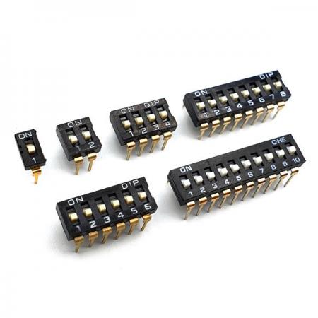 디바이스마트,스위치/부저/전기부품 > 스위치 > DIP 스위치,유니즈,DIP스위치 2.54mm 4bit [KI-04H],KIQ / KI / 4PIN / 슬라이드형 / Through Hole / 25mA @ 24VDC
