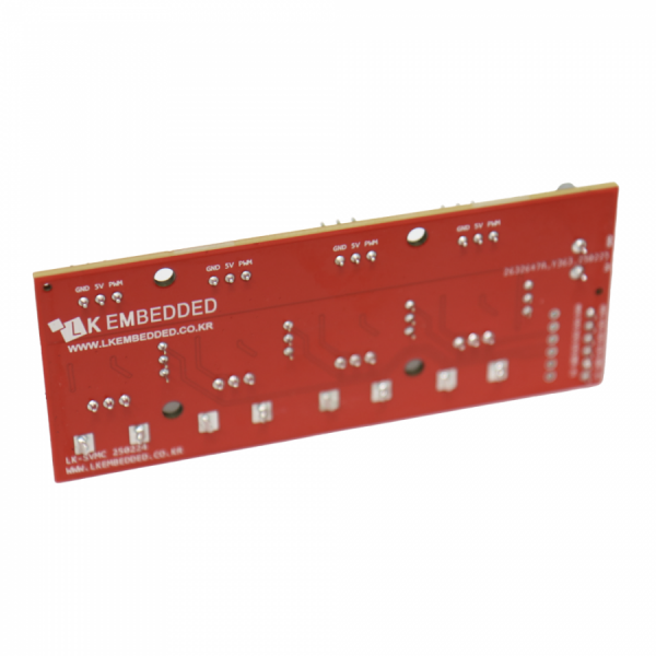 디바이스마트,기계/제어/로봇/모터 > 모터드라이버 > 서보모터 드라이버,LK EMBEDDED,[4채널 서보모터 컨트롤러 with SG-90 서보모터 4pcs],93mm X 39mm / 제어전원 : DC 3.3V ~ 5V / 서보모터 전원 : DC 4.8V ~ 6V / 소모전류 : Max 100mA