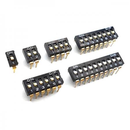 디바이스마트,스위치/부저/전기부품 > 스위치 > DIP 스위치,유니즈,DIP스위치 2.54mm 8bit [KI-08H],KIQ / KI / 8PIN / 슬라이드형 / Through Hole / 25mA @ 24VDC