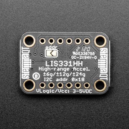 디바이스마트,MCU보드/전자키트 > 센서모듈 > 가속도/자이로/지자기센서 > 가속도센서,Adafruit,Adafruit LIS331 Triple-Axis Wide-Range ±24g Accelerometer - STEMMA QT / Qwiic [ada-4626],±24g 더 넓은 범위의 가속도 값 측정 가능 / I2C,SPI 디지털 출력 인터페이스