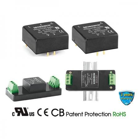 디바이스마트,전원/파워/배터리 > DC-DC 컨버터 모듈 > 강하형 모듈(실장) > 절연 스위칭 모듈,MORNSUN,URB4805YMD-6WR3 DC/DC컨버터 강하형 6W 5V,강하형 / 6W / 입력:48(18~75)V / 출력: 5V / 전류: 1200/0mA