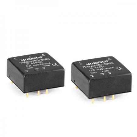 디바이스마트,전원/파워/배터리 > DC-DC 컨버터 모듈 > 강하형 모듈(실장) > 절연 스위칭 모듈,MORNSUN,VRB4803YMD-10WR3 DC/DC컨버터 강하형 10W 3.3V,강하형 / 10W / 입력:48(36~75)V / 출력: 3.3V / 전류: 2400/0mA