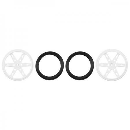 디바이스마트,기계/제어/로봇/모터 > 로봇부품 > 바퀴/휠,Pololu,Pololu Wheel for Micro Servo Splines (20T, 4.8mm) - 60×8mm, White, 2-Pack #4914,흰색 / 60mm (2.36 인치) 휠 /  FEETECH의 FS90R, FT90R와 같이 20개의 톱니 와 4.8mm 직경의 마이크로 서보 스플라인에 장착 / 한쌍으로 제공