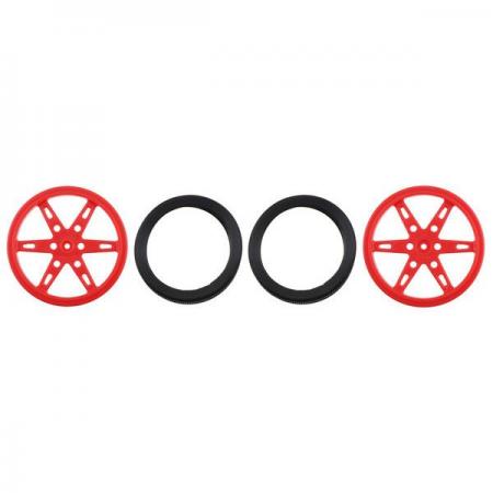 디바이스마트,기계/제어/로봇/모터 > 로봇부품 > 바퀴/휠,Pololu,Pololu Wheel for Micro Servo Splines (20T, 4.8mm) - 60×8mm, Red, 2-Pack #4911,빨강 / 60mm (2.36 인치) 휠 /  FEETECH의 FS90R, FT90R와 같이 20개의 톱니 와 4.8mm 직경의 마이크로 서보 스플라인에 장착 / 한쌍으로 제공