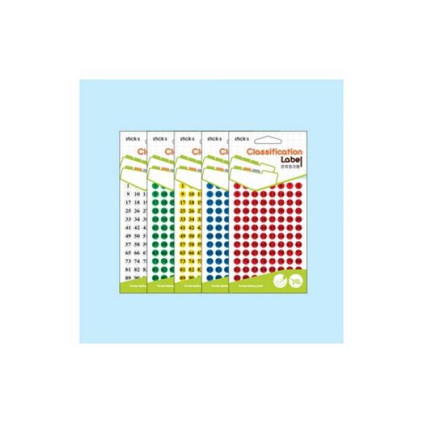 레터링견출지 20-6011B 청색(∮9 1-100 13장)