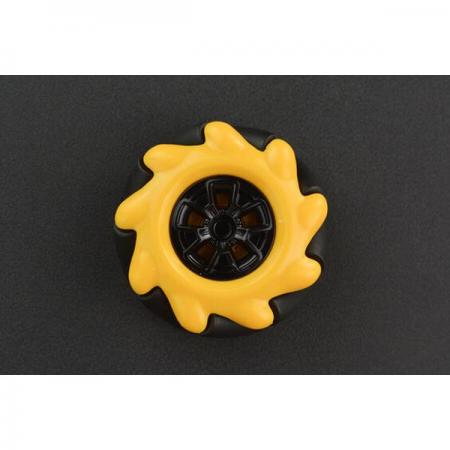 디바이스마트,기계/제어/로봇/모터 > 로봇부품 > 바퀴/휠 > 메카넘 휠,DFROBOT,메카넘 휠 (48mm) - 우측 [FIT0662],직경 : 48mm / 1.89inch / 두께 : 24.5mm / 0.96inch / 육각 구멍 : 7 * 7 * 7mm  / 롤러 수 : 9 / 각도 : 45 ° / 색깔 : 노랑 / 재질 : 플라스틱 + 실리콘 고무