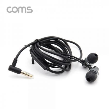 디바이스마트,컴퓨터/모바일/가전 > 음향ㆍ영상ㆍ카메라 > 헤드폰/이어폰 > 이어폰,Coms,3.5 스테레오 이어폰 1.2m / 컨트롤 리모콘 / 마이크 / Stereo / black [BB448],3.5 스테레오 이어폰 1.2m / 컨트롤 리모콘 / 마이크 / Stereo / black