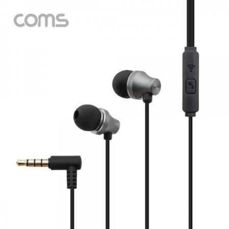 디바이스마트,컴퓨터/모바일/가전 > 음향ㆍ영상ㆍ카메라 > 헤드폰/이어폰 > 이어폰,Coms,3.5 스테레오 이어폰 1.2m / 컨트롤 리모콘 / 마이크 / Stereo / black [BB448],3.5 스테레오 이어폰 1.2m / 컨트롤 리모콘 / 마이크 / Stereo / black