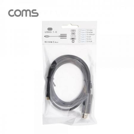 디바이스마트,케이블/전선 > 영상/음향 케이블 > HDMI 케이블,Coms,USB 3.1 Type C(M) to DP(M) 변환 케이블 1.8M [TB119],USB 3.1 Type C(M) to DP(M) 변환 케이블 1.8M