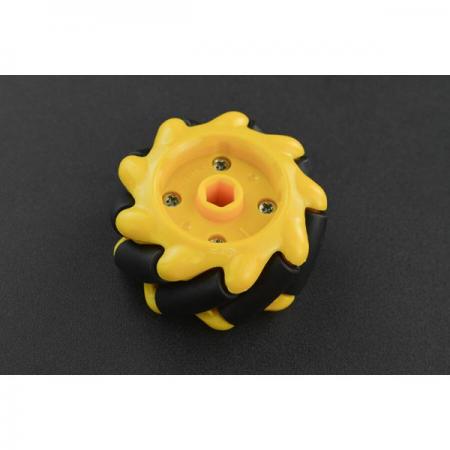 디바이스마트,기계/제어/로봇/모터 > 로봇부품 > 바퀴/휠 > 메카넘 휠,DFROBOT,메카넘 휠 (48mm) - 좌측 [FIT0661],직경 : 48mm / 1.89inch / 두께 : 24.5mm / 0.96inch / 육각 구멍 : 7 * 7 * 7mm  / 롤러 수 : 9 / 각도 : 45 ° / 색깔 : 노랑 / 재질 : 플라스틱 + 실리콘 고무