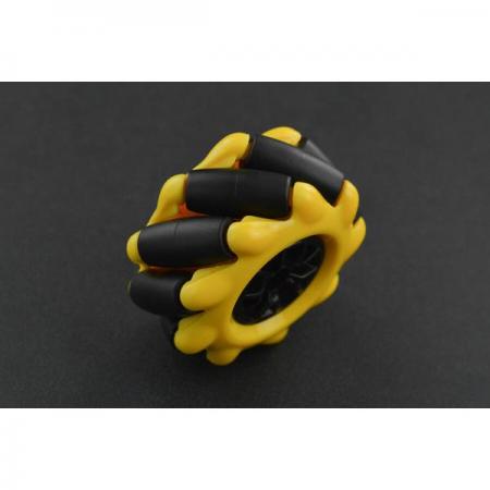 디바이스마트,기계/제어/로봇/모터 > 로봇부품 > 바퀴/휠 > 메카넘 휠,DFROBOT,메카넘 휠 (48mm) - 좌측 [FIT0661],직경 : 48mm / 1.89inch / 두께 : 24.5mm / 0.96inch / 육각 구멍 : 7 * 7 * 7mm  / 롤러 수 : 9 / 각도 : 45 ° / 색깔 : 노랑 / 재질 : 플라스틱 + 실리콘 고무