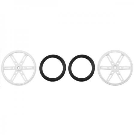 디바이스마트,기계/제어/로봇/모터 > 로봇부품 > 바퀴/휠,Pololu,Pololu Wheel for Standard Servo Splines (25T, 5.8mm) - 70×8mm, White, 2-Pack #4929,흰색 / 70mm (2.75 인치) 휠 / FS5106R, AR-3606HB, SM-S4303R같이 25개의 톱니와 5.8mm 직경의 스플라인이 있는 표준 서보와 함께 사용 / 한쌍으로 제공