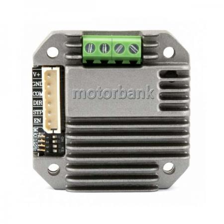디바이스마트,기계/제어/로봇/모터 > 모터드라이버 > 스텝모터 드라이버 > 브랜드(모터뱅크) 스텝모터 드라이버,MotorBank,일체형 42각 2상 스테핑모터 드라이버 SBD-10 스텝모터 부착형,일체형 2상 바이폴라 스테핑모터 32분주 마이크로스텝 드라이버 - Voltage : DC11V~28V- Current : 2A- Microstep : 1, 2, 4, 8, 16, 32(6400)- 비젼시스텝, 반도체장비, 의료기기, 측정기등