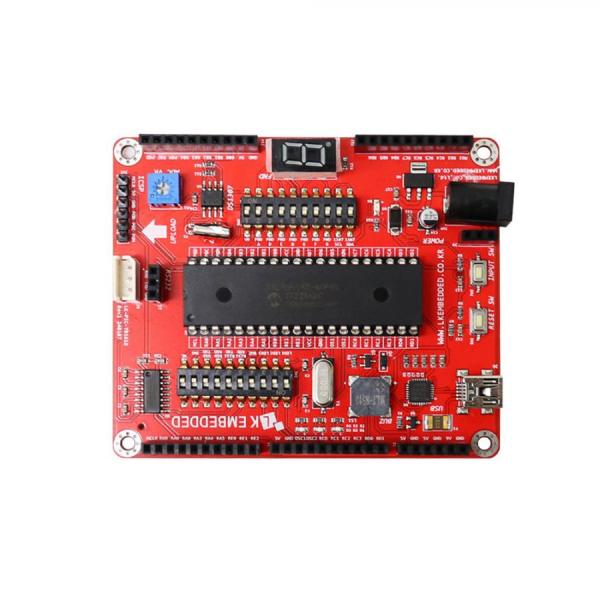 디바이스마트,MCU보드/전자키트 > 프로세서/개발보드 > PIC,LK EMBEDDED,PIC 개발보드 with PIC16F877A,딥스위치 ON/OFF로 트레이닝 모드와 개발 모드 모두 활용 가능한 PIC 개발보드