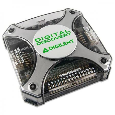 디바이스마트,MCU보드/전자키트 > 프로세서/개발보드 > Digilent > Scope, DAQ 및 장비,Digilent,Digital Discovery with High Speed Adapter and 16 Logic Probes 240-127,240-127 / 로직분석기 및 패턴 생성기가 결합된 계측기 + 고속 어댑터 세트 상품 / 최대 24개의 고속 로직 프로브에 액세스 가능 / 최대 800MS / s의 샘플 속도를 높일 수 있음