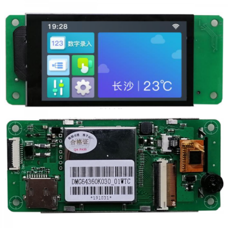 디바이스마트,LED/LCD > LCD COLOR > 칼라터치 LCD패널 > 3.5인치 이하 컬러터치 LCD패널,DWIN,[DWIN] DMG64360K030_01WTC( 3.0인치 640xRGBx360, 24bit 16.7M Colors, IPS Screen, CTP, DGUSII/TA LCM ),3.0" 정전식 터치 스크린 / 640x360 / DGUSII/TA 프로그램 / 100.0(W)x43.8(H)x11.55(T)mm