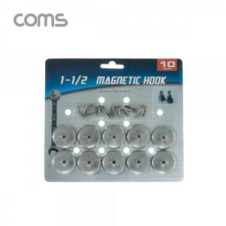 디바이스마트,화학/산업/안전 > 철물/장식 > 상가/매장 부속 > 진열,Coms,자석 후크(10pcs) / 최대 하중 : 8Lbs(3.6kg) / 1.5형 / 10개입 [TB135],자석 후크(10pcs) / 최대 하중 : 8Lbs(3.6kg) / 1.5형 / 10개입